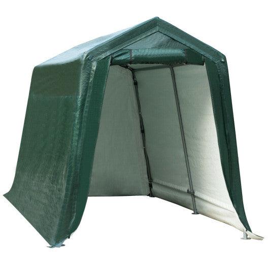 Outdoor Carport Shed with Sidewalls and Waterproof Ripstop Cover-7 x 12 ft at Set Shop and Smile