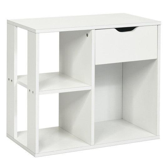 3-Tier Side Table with Storage Shelf and Drawer Space at Set Shop and Smile