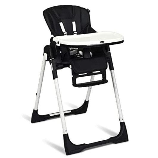 Foldable High chair with Multiple Adjustable Backrest-Black at Set Shop and Smile