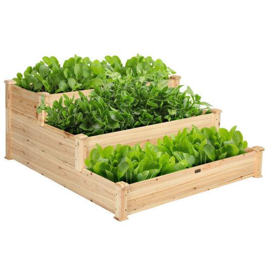 3 Tier Elevated Wooden Vegetable Garden Bed at Set Shop and Smile