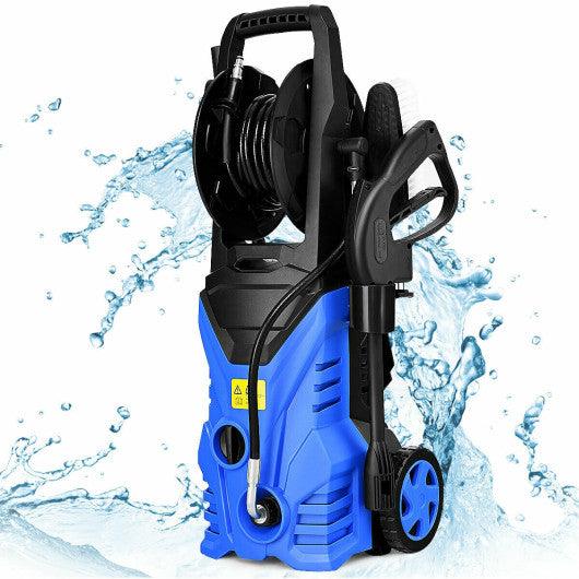 1800W 2030PSI Electric Pressure Washer Cleaner with Hose Reel-Blue at Set Shop and Smile