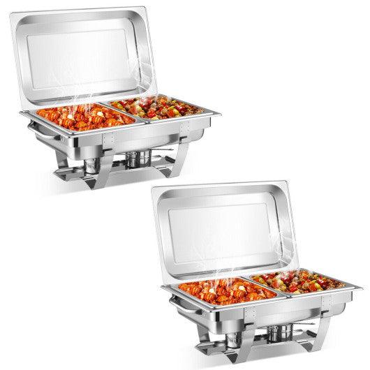 2 Packs Stainless Steel Full-Size Chafing Dish at Set Shop and Smile