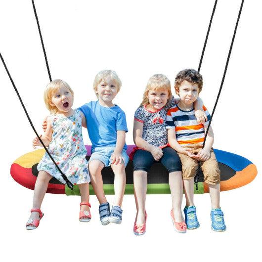 60 Inch Saucer Surf Outdoor Adjustable Swing Set-Colorful at Set Shop and Smile