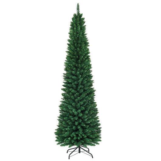 PVC Artificial Slim Pencil Christmas Tree-8 Feet at Set Shop and Smile