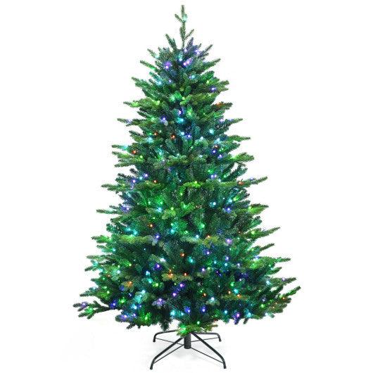 Pre-lit Artificial Hinged Christmas Tree with APP Controlled LED Lights-6 ft at Set Shop and Smile