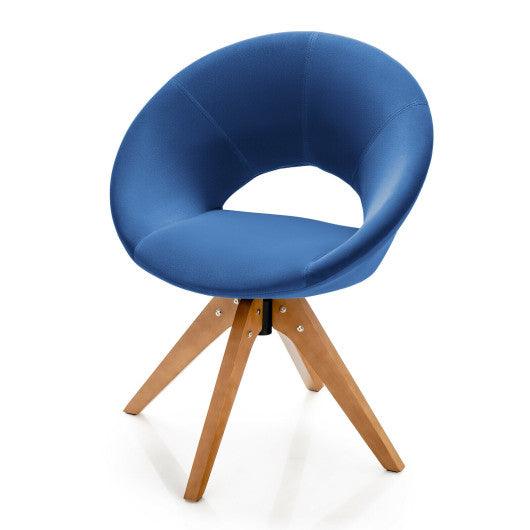 Swivel Accent Chair with Oversized Upholstered Seat for Home Office-Blue at Set Shop and Smile