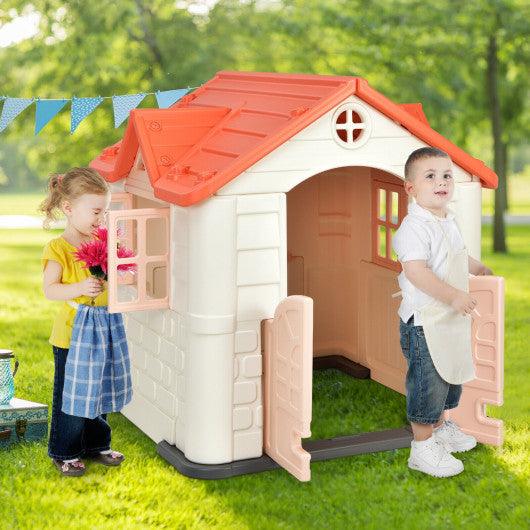 Kid’s Playhouse Pretend Toy House For Boys and Girls 7 Pieces Toy Set-Pink at Set Shop and Smile