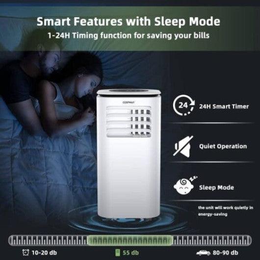 9000 BTU 3 in 1 Portable Air Conditioner with Fan and Dehumidifier-White at Set Shop and Smile