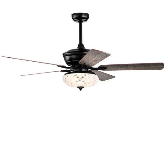 52 Inch Ceiling Fan with 3 Wind Speeds and 5 Reversible Blades-Gray at Set Shop and Smile