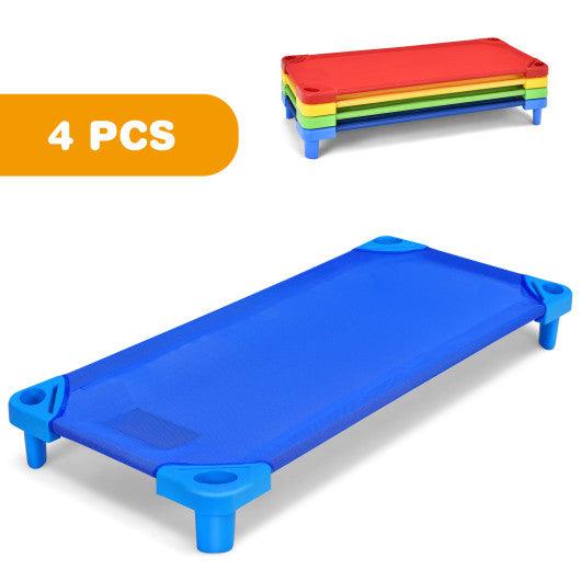 Pack of 4 Colorful Kids Stackable Naptime Cot at Set Shop and Smile