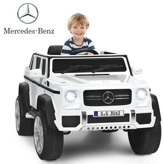 12V Licensed Mercedes-Benz Kids Ride On Car-White at Set Shop and Smile