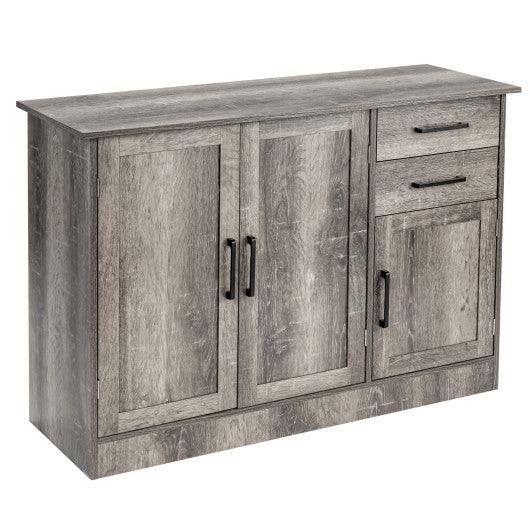 Buffet Storage Cabinet Kitchen Sideboard with 2 Drawers-Gray at Set Shop and Smile
