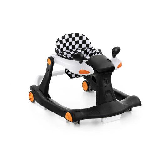 2-in-1 Foldable Activity Push Walker with Adjustable Height-Black at Set Shop and Smile