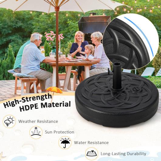 22 Inch Fillable Heavy-Duty Round Patio Umbrella Base Stand at Set Shop and Smile