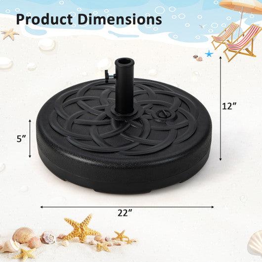 22 Inch Fillable Heavy-Duty Round Patio Umbrella Base Stand at Set Shop and Smile