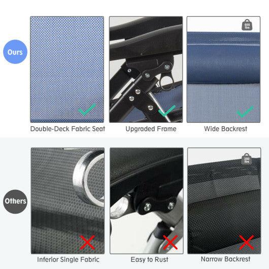 Oversize Lounge Chair with Cup Holder of Heavy Duty for outdoor-Navy at Set Shop and Smile