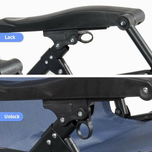 Oversize Lounge Chair with Cup Holder of Heavy Duty for outdoor-Navy at Set Shop and Smile