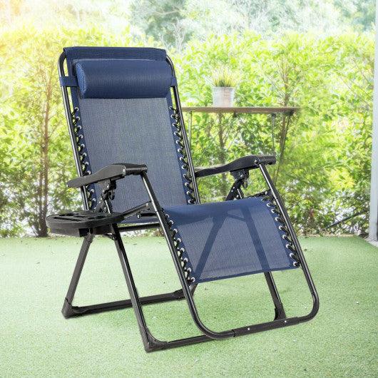 Oversize Lounge Chair with Cup Holder of Heavy Duty for outdoor-Navy at Set Shop and Smile
