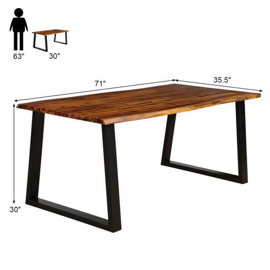 Rectangular Acacia Wood Dining Table at Set Shop and Smile