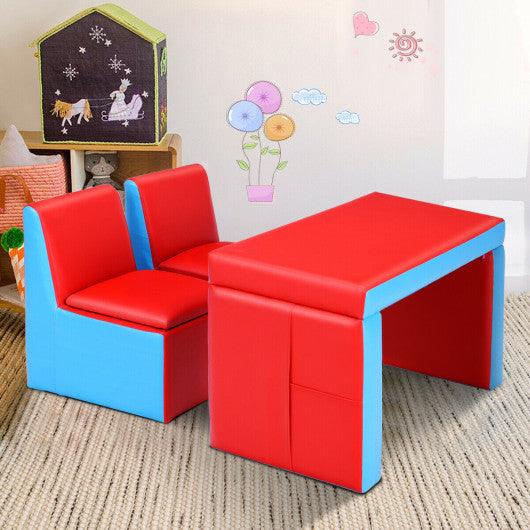Multi-functional Kids Sofa Table Chair Set at Set Shop and Smile