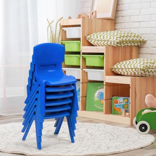6-pack Kids Plastic Stackable Classroom Chairs-Blue at Set Shop and Smile