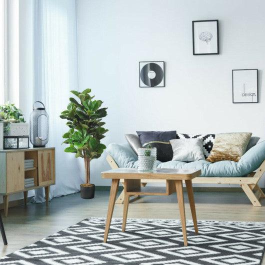 4 Feet Artificial Fiddle Leaf Fig Tree Decorative Planter at Set Shop and Smile