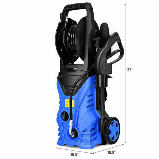1800W 2030PSI Electric Pressure Washer Cleaner with Hose Reel-Blue at Set Shop and Smile