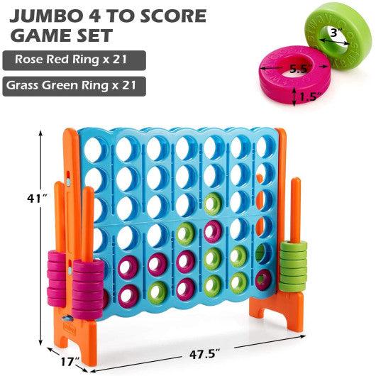 4 in A Row 4-to-Score Giant Jumbo Game Set for Family Party Holiday at Set Shop and Smile