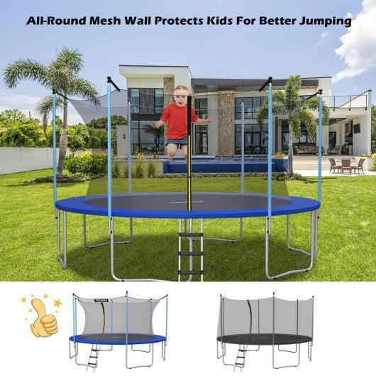 Replacement Weather-Resistant Trampoline Safety Enclosure Net-15 ft at Set Shop and Smile