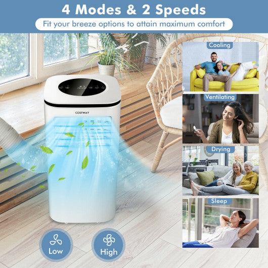 9000 BTU 3 in 1 Portable Air Conditioner with Fan and Dehumidifier-White at Set Shop and Smile