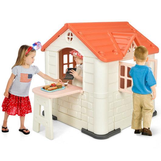 Kid’s Playhouse Pretend Toy House For Boys and Girls 7 Pieces Toy Set-Pink at Set Shop and Smile