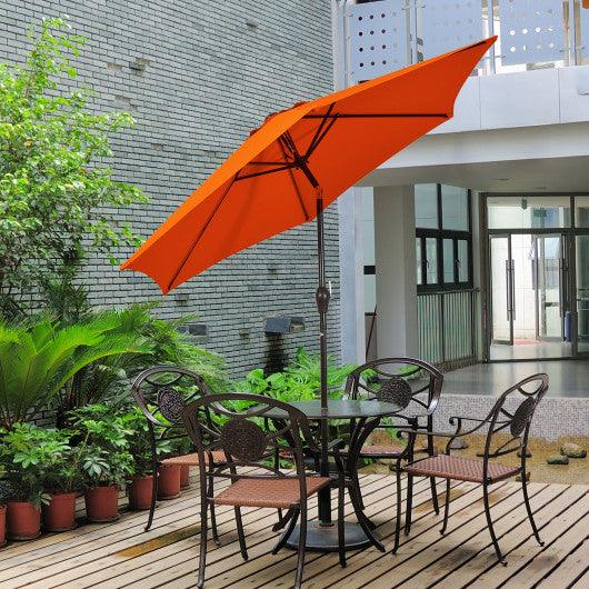 10 Feet Outdoor Patio Umbrella with Tilt Adjustment and Crank-Orange at Set Shop and Smile