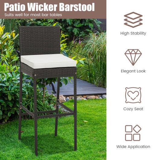 2-Person Patio Wicker Hanging Swing Chair-Off White at Set Shop and Smile
