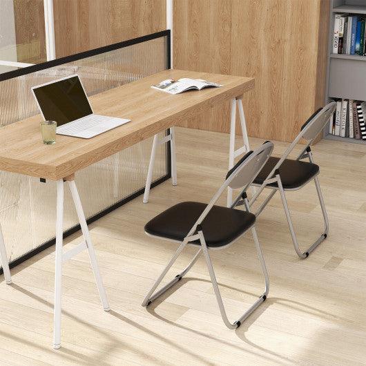 2/4/6 Pieces Portable Folding Dining Chairs Set with Carrying Handles-Set of 2 at Set Shop and Smile