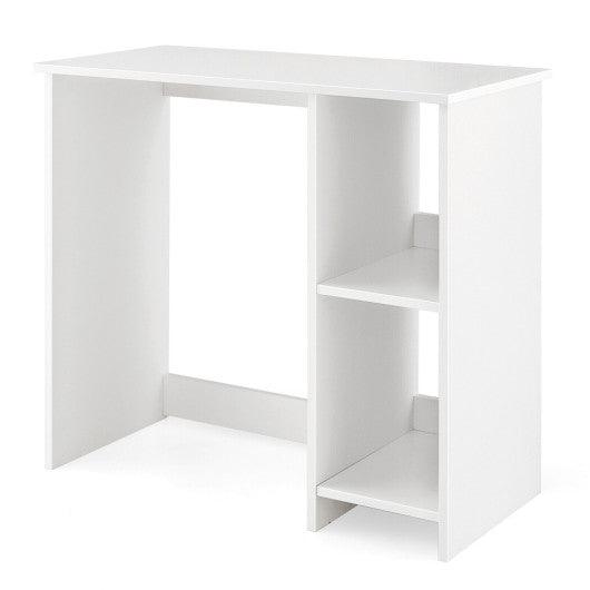 31.5 Inch Modern Home Office Desk with 2 Compartments-White at Set Shop and Smile