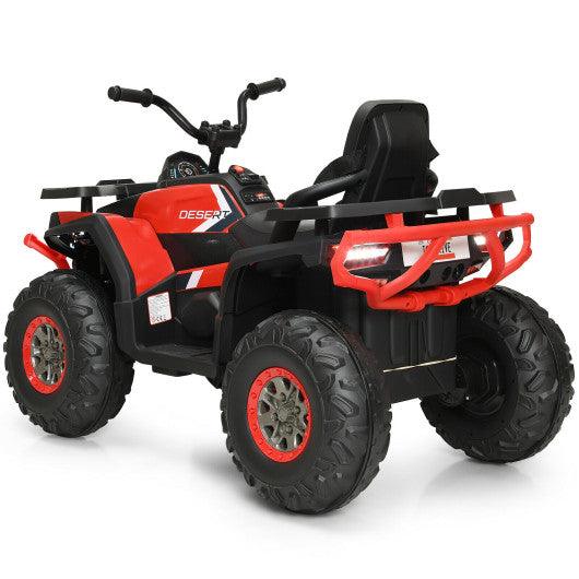 12 V Kids Electric 4-Wheeler ATV Quad with MP3 and LED Lights-Red at Set Shop and Smile