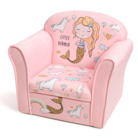 Kids Mermaid Armrest Couch Upholstered Sofa at Set Shop and Smile
