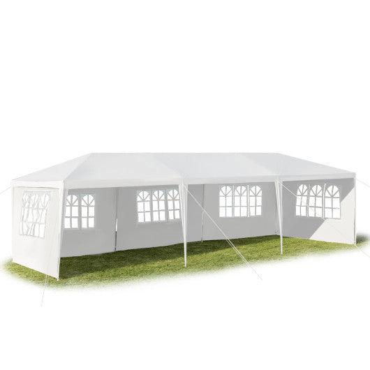 10 x 30 Feet Canopy Tent with 5 Removable Sidewalls for Party Wedding at Set Shop and Smile