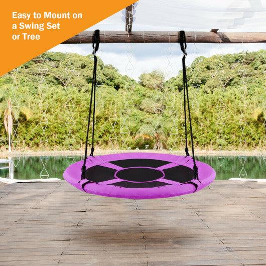 40 Inch Flying Saucer Tree Swing Indoor Outdoor Play Set-Purple at Set Shop and Smile
