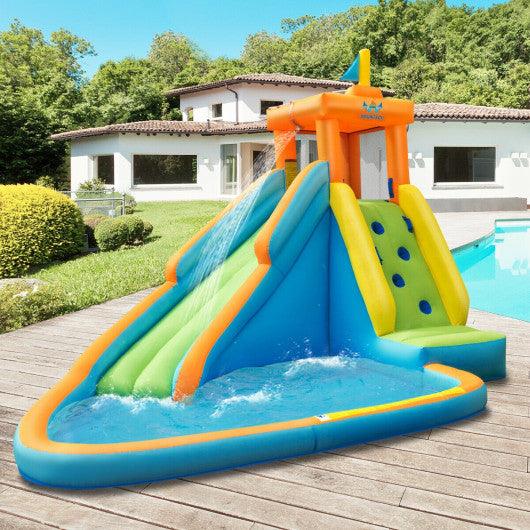 Inflatable Water Slide Kids Bounce House with Blower at Set Shop and Smile