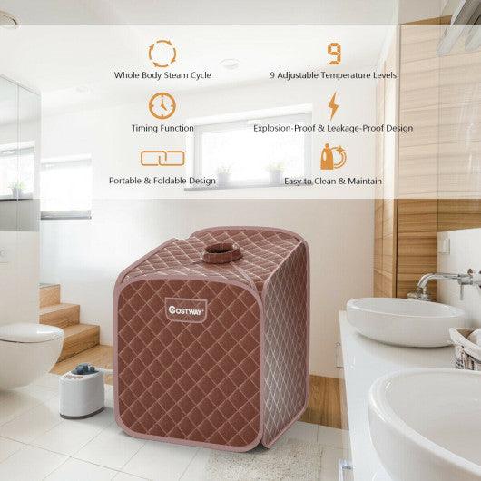 2L Portable Folding Steam Sauna Spa-Coffee at Set Shop and Smile