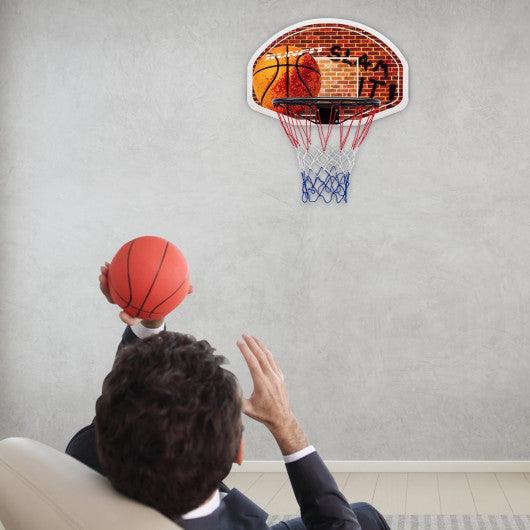 Wall Mounted Fan Backboard with Basketball Hoop and 2 Nets at Set Shop and Smile