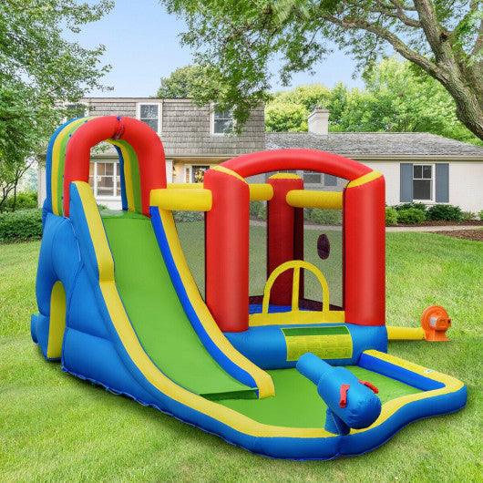 Inflatable Kid Bounce House Castle with Blower at Set Shop and Smile