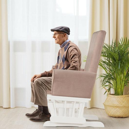 Baby Nursery Relax Rocker Rocking Chair Glider and Ottoman Cushion Set-Pink at Set Shop and Smile