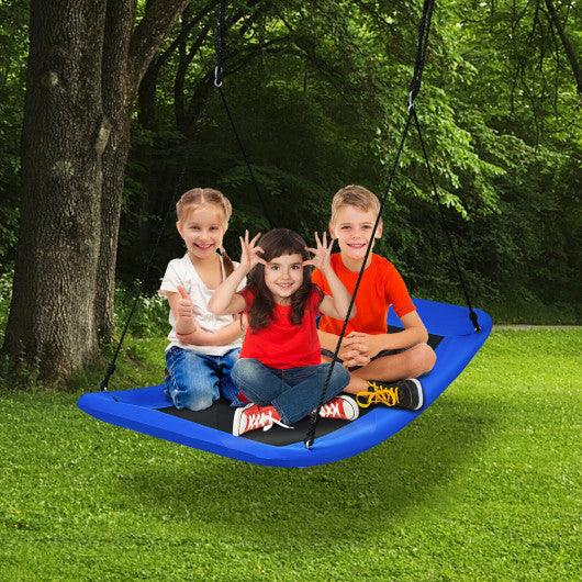 700lb Giant 60 Inch Platform Tree Swing for Kids and Adults-Blue at Set Shop and Smile