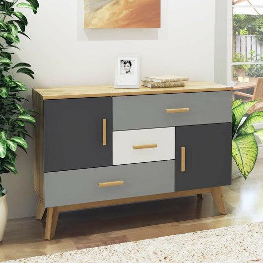 Free-standing Storage Floor Cabinet with 2 Doors and 3 Drawers at Set Shop and Smile