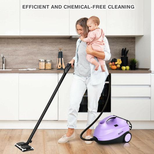 2000W Heavy Duty Multi-purpose Steam Cleaner Mop with Detachable Handheld Unit-Purple at Set Shop and Smile