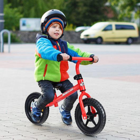 Kids No Pedal Balance Bike with Adjustable Handlebar and Seat-Red at Set Shop and Smile
