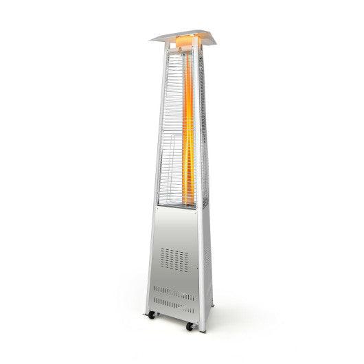 42 000 BTU Stainless Steel Pyramid Patio Heater With Wheels at Set Shop and Smile