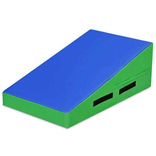 Incline Gymnastics Mat Wedge Ramp Gym Tumbling Exercise Mat-Blue & Green at Set Shop and Smile